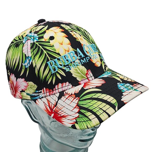 Bubba Gump Shrimp Company Hawaiian Floral Tropical Snapback Hat Embroidered - Picture 3 of 12